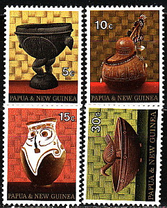 Папуа Новая Гвинея, 1970, Изделия Папуасов, 4 марки